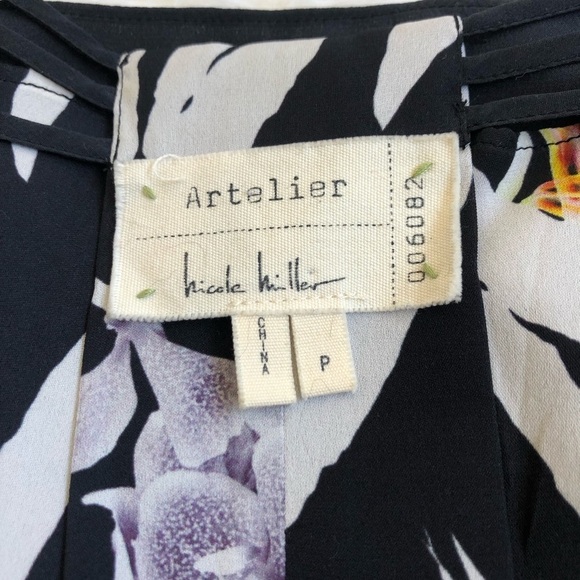 Nicole Miller Hummingbird Silk Strappy Back Tank - Picture 7 of 8